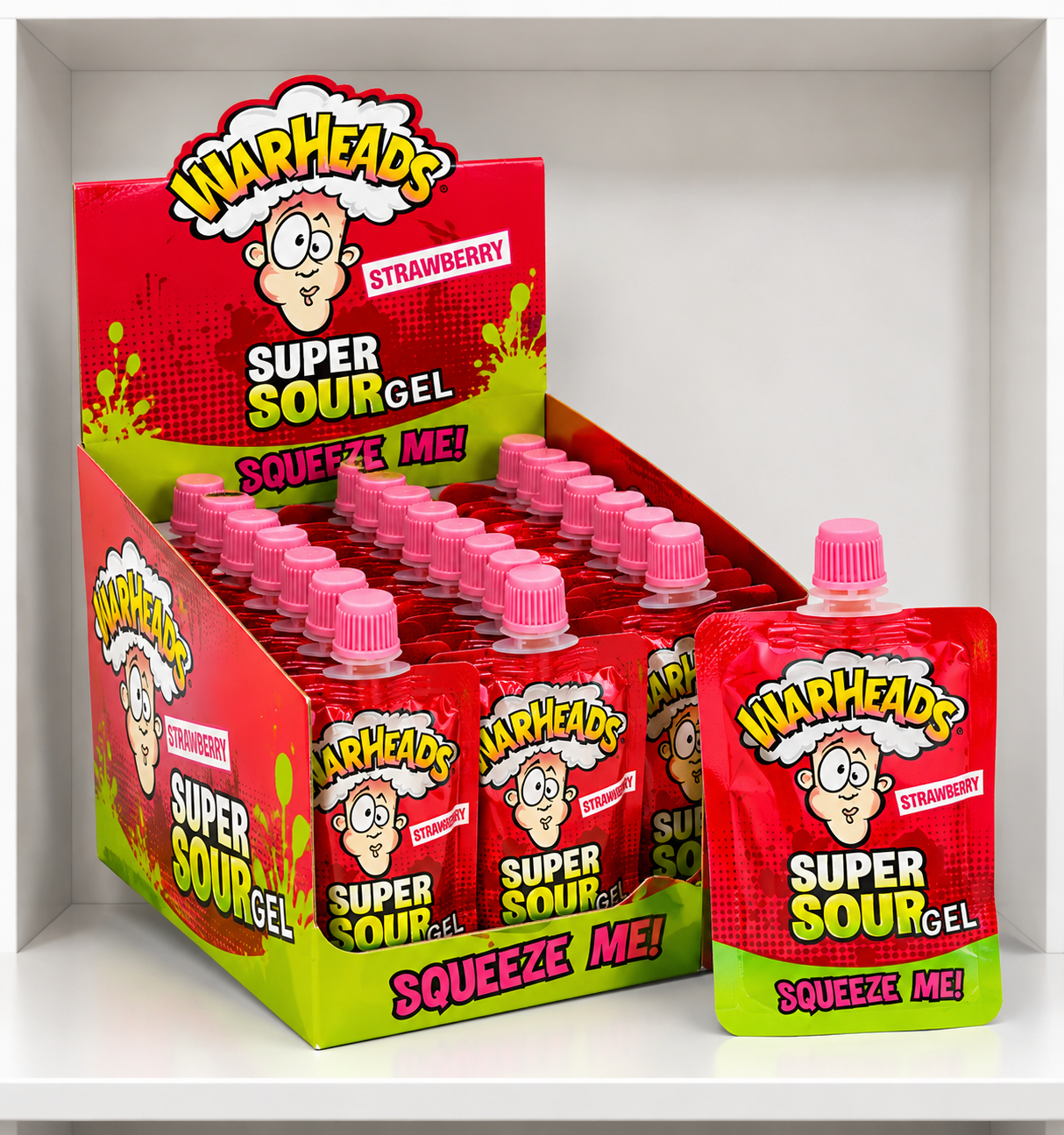 Warheads Super Sour Squeeze Me - Strawberry