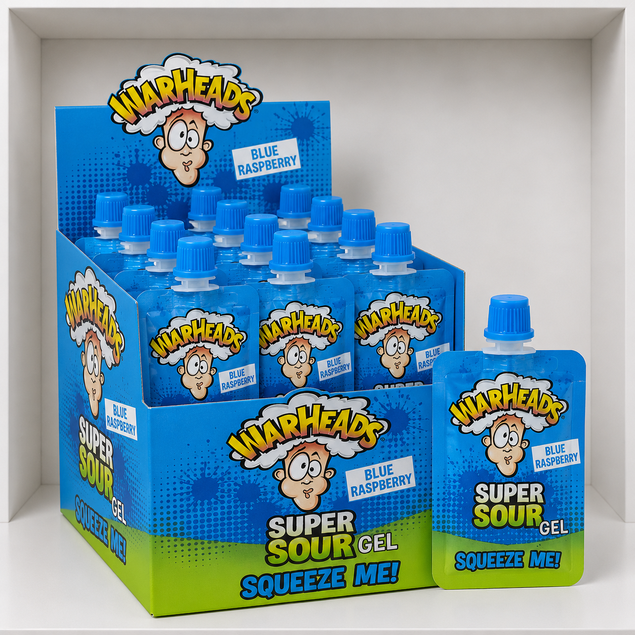 Warheads Super Sour Squeeze Me - Blue Razz