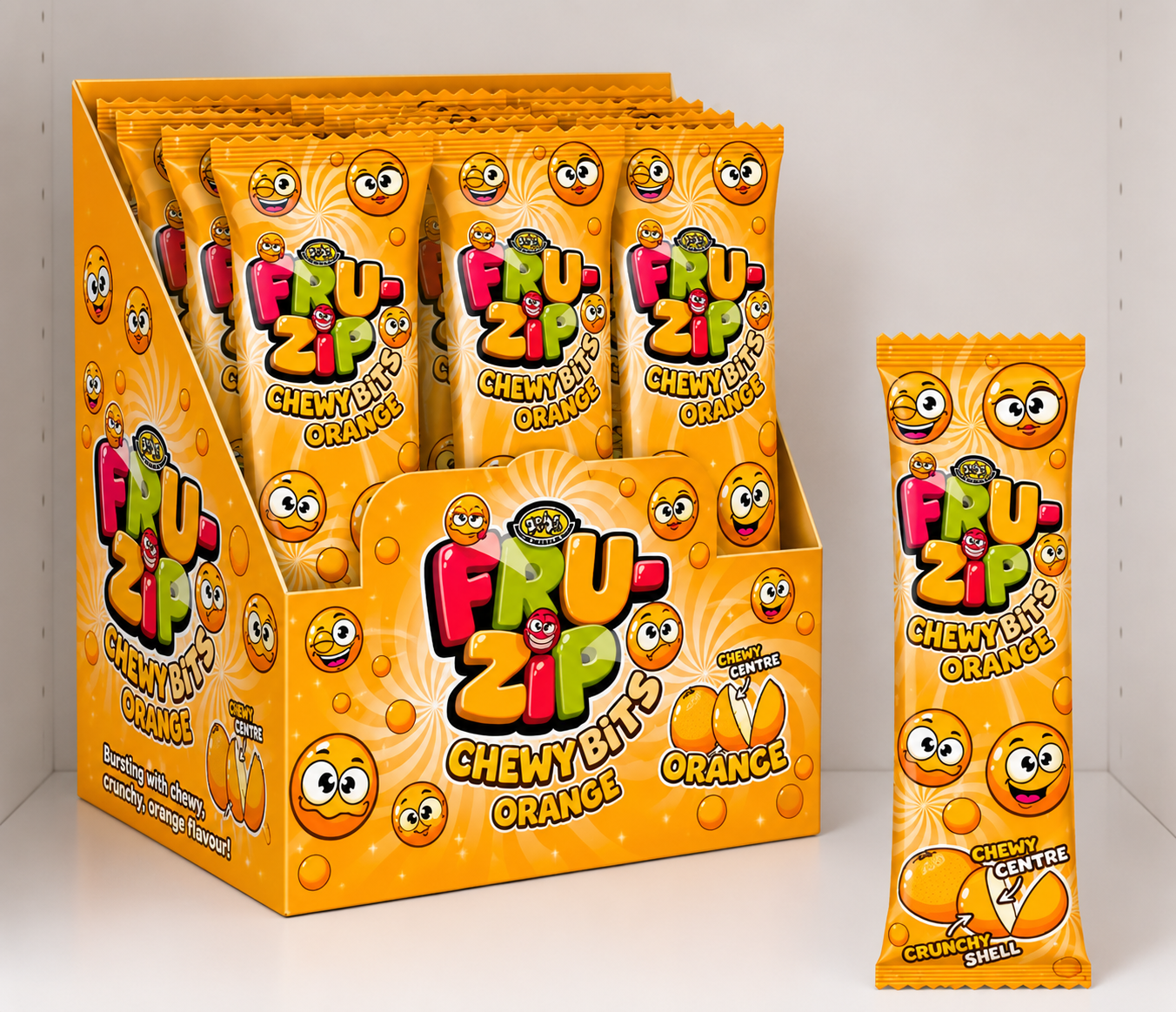Fru Zip Chewy Bits - Orange