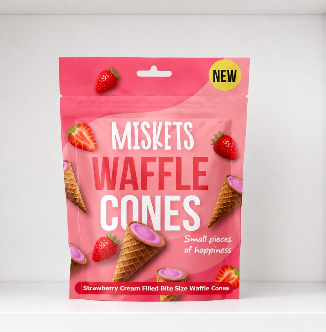 Miskets Strawberry & Cream Cones
