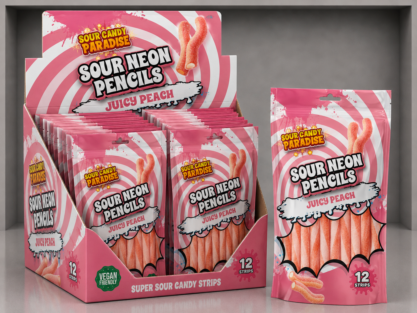 Juicy Peach Neon Pencils