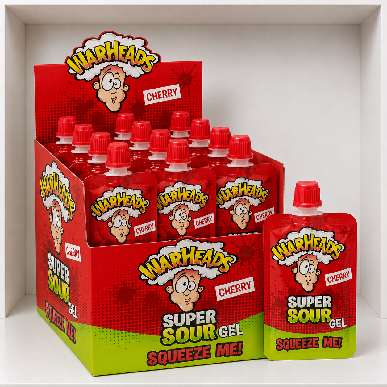 Warheads Super Sour Squeeze Me - Cherry