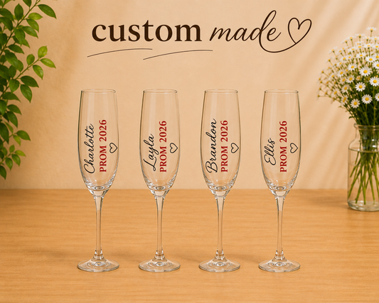 Custome made PROM champagne glass