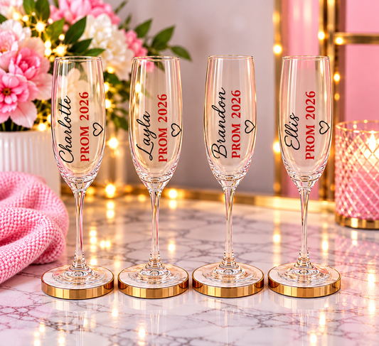 Custome made PROM champagne glass