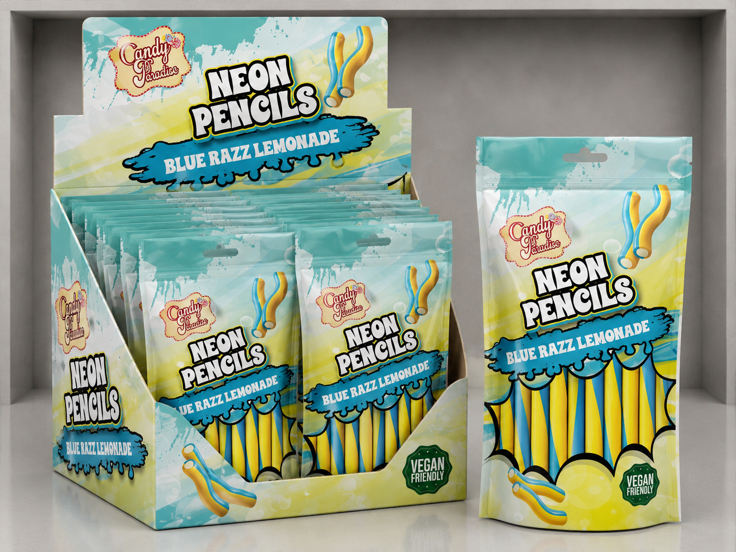 Blue Raspberry Lemonade Neon Pencils