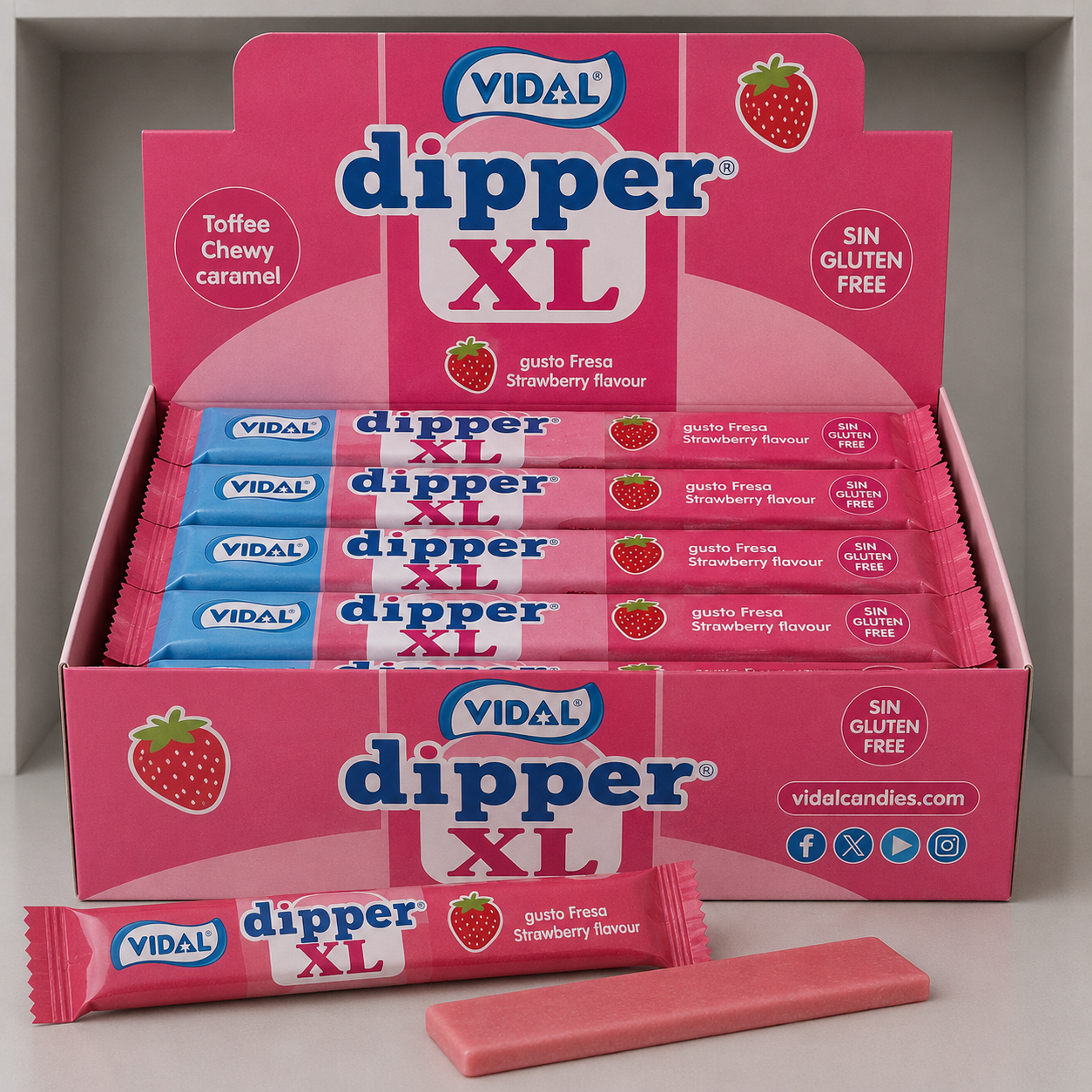 Vidal XL Chew Bars - Strawberry