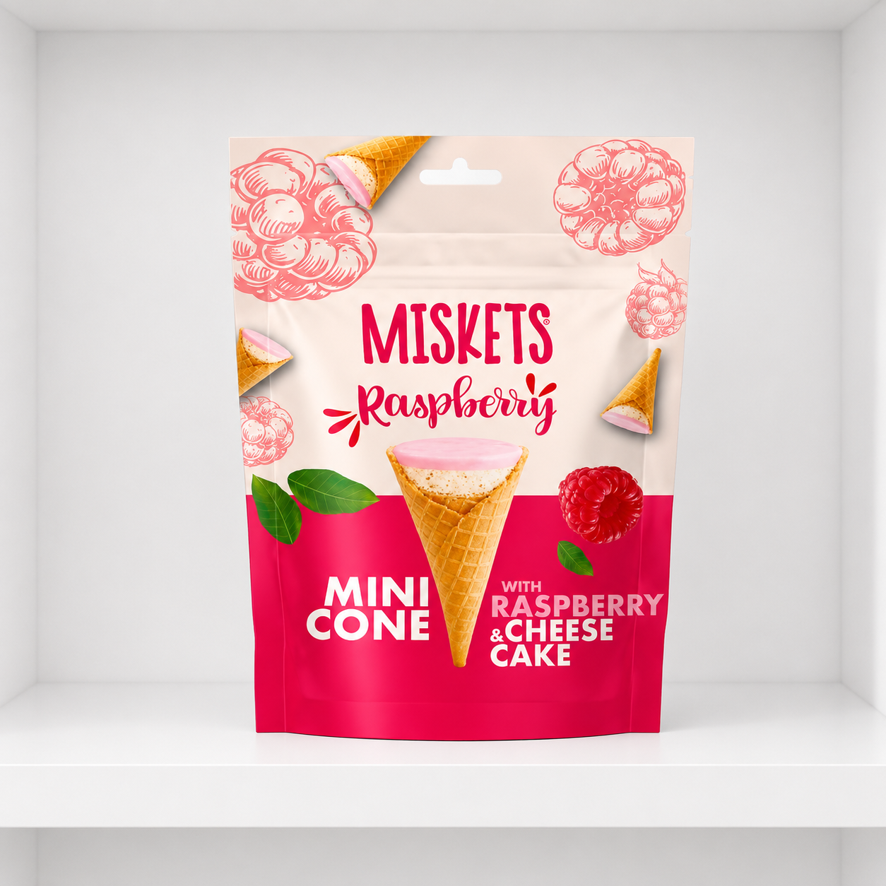 Miskets Raspberry Cheesecake Cones