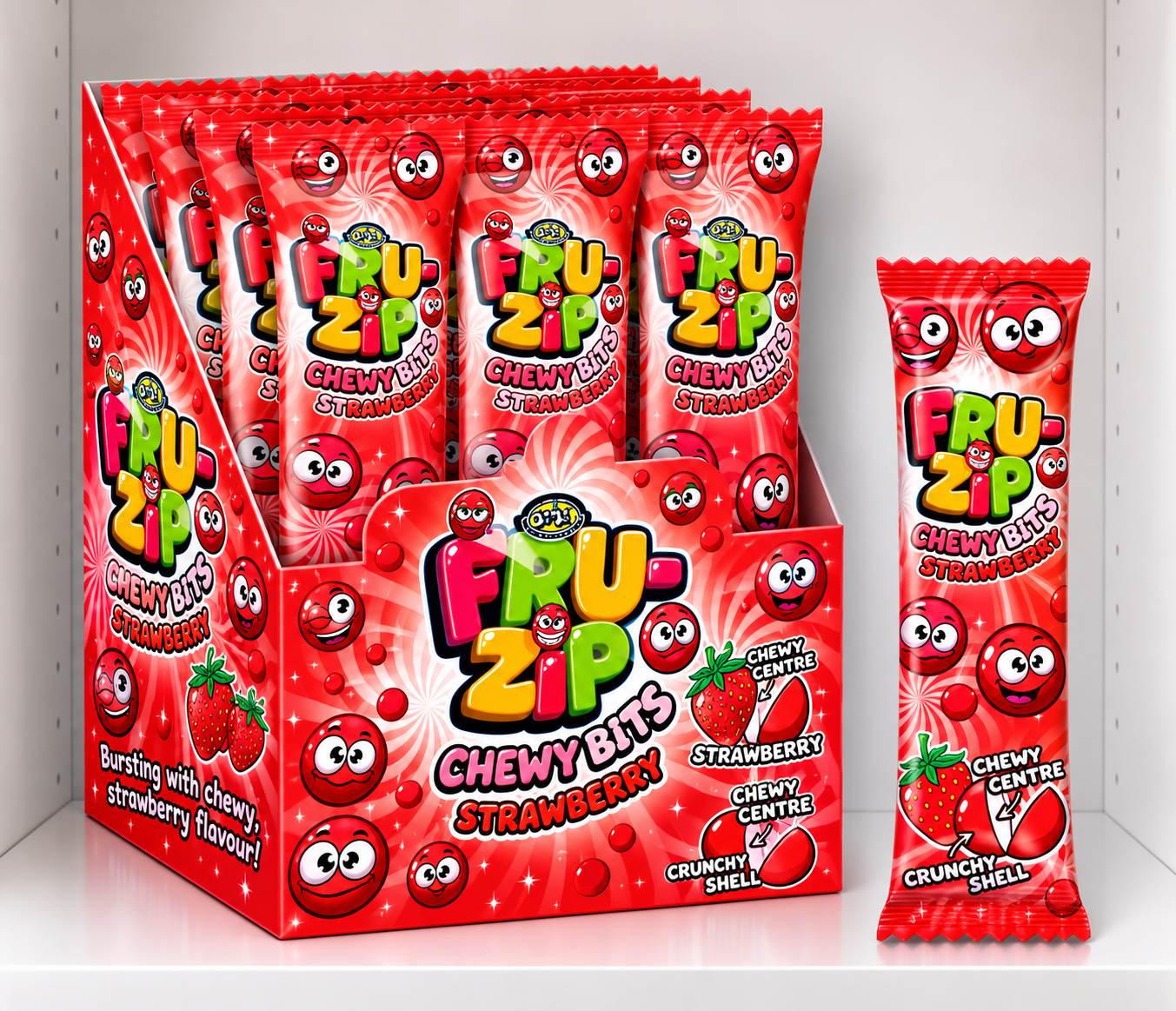 Fru Zip Chewy Bits - Strawberry