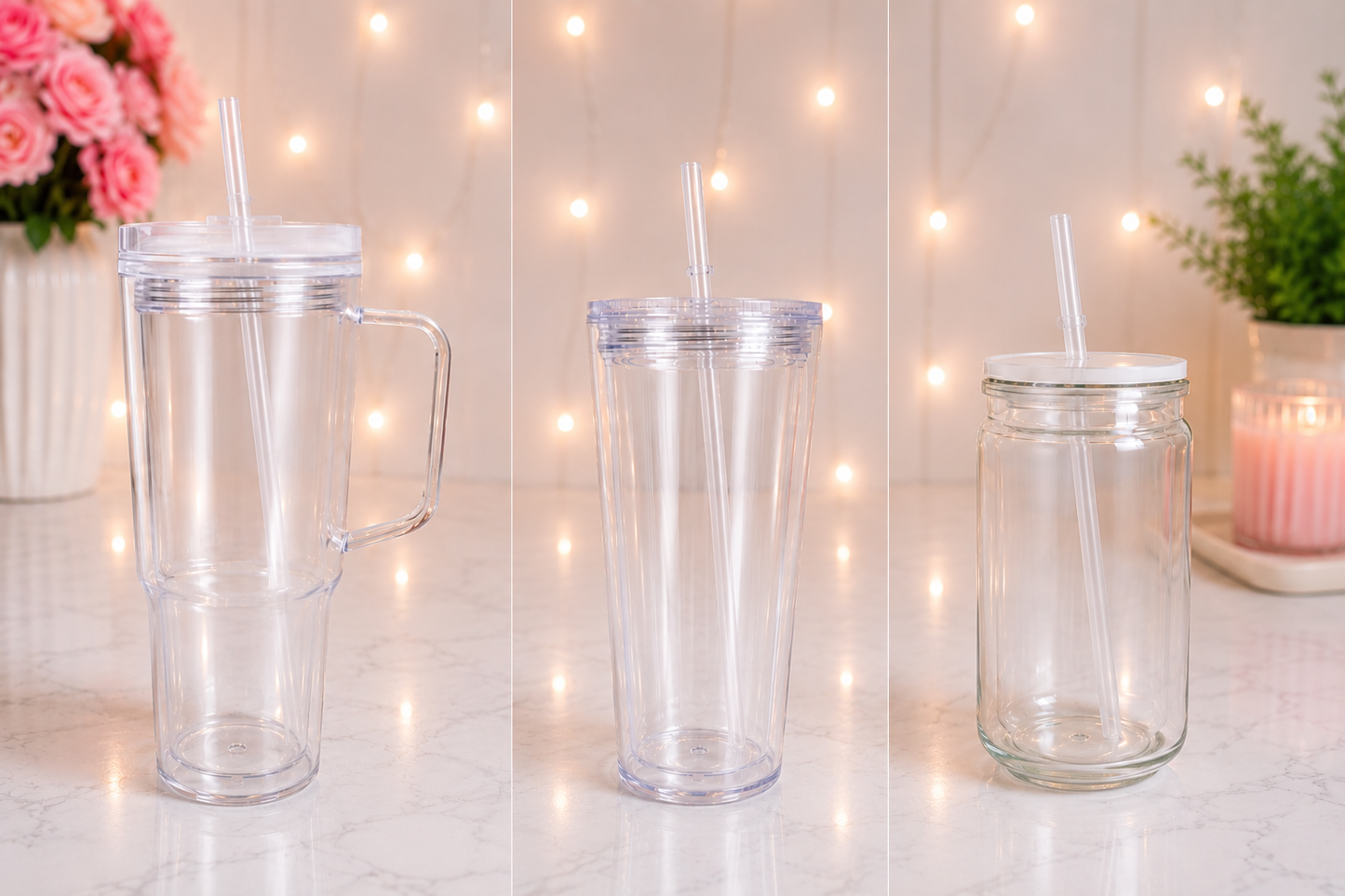 Snow Globe Cups - With Decal Wrap